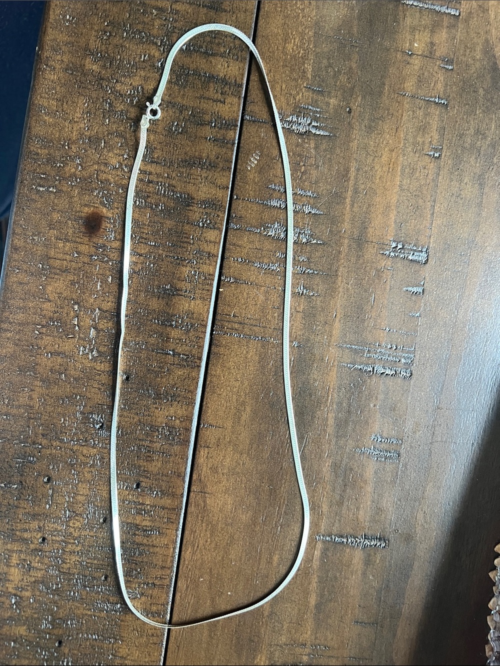 authentic Italian 925 sterling silver herringbone chain necklace